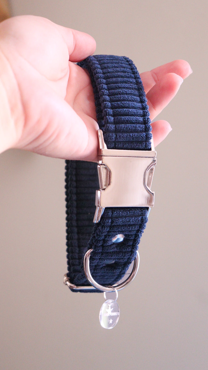 Collier réglable/Velours côtelé/Cosy