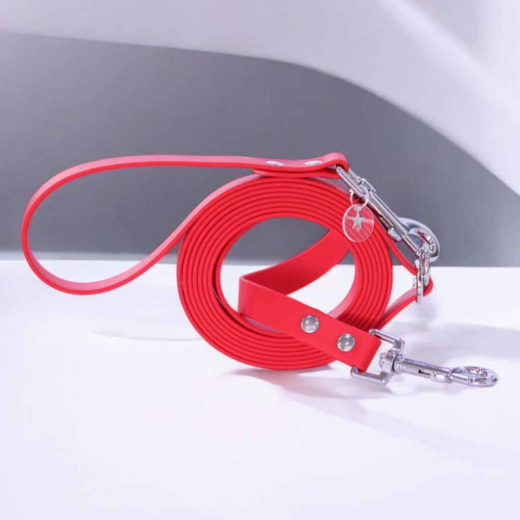 Longe en Biothane Rouge – 3 mètres (19 mm)