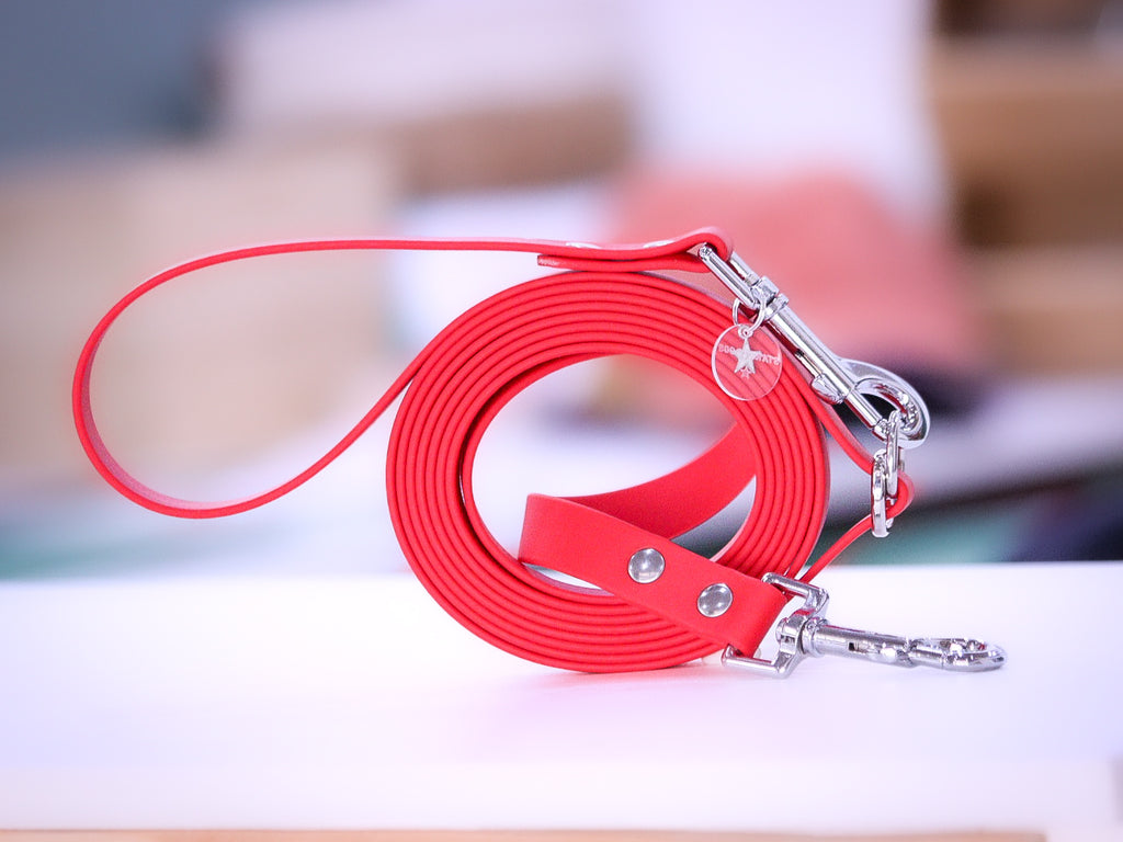 Longe en Biothane Rouge – 3 mètres (19 mm)