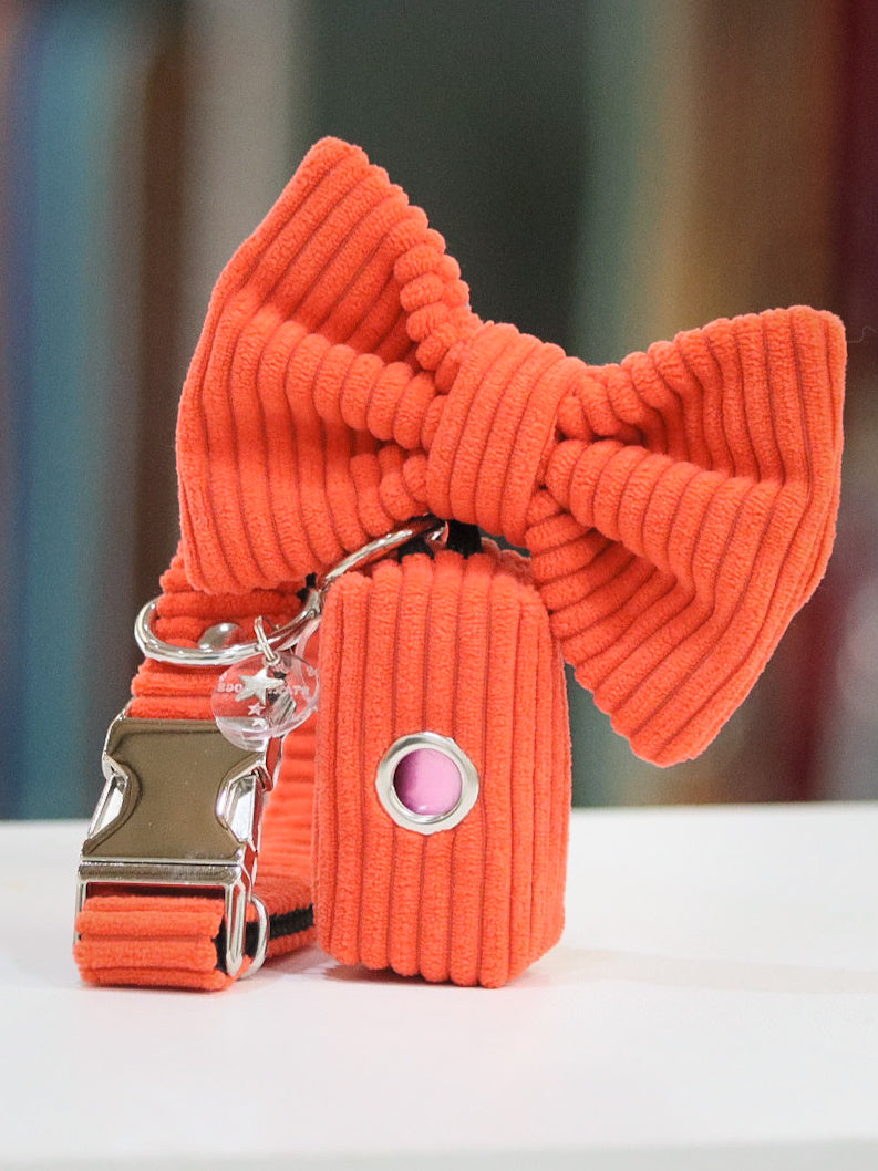 Collier réglable/ velours côtelé/ Cosy Pop