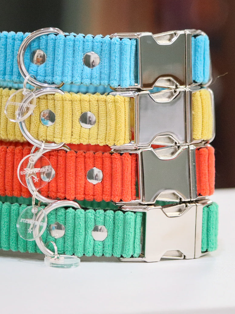 Collier réglable/ velours côtelé/ Cosy Pop