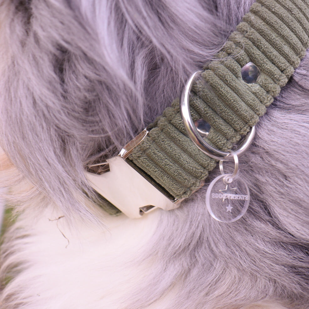 Collier réglable/Velours côtelé/Cosy