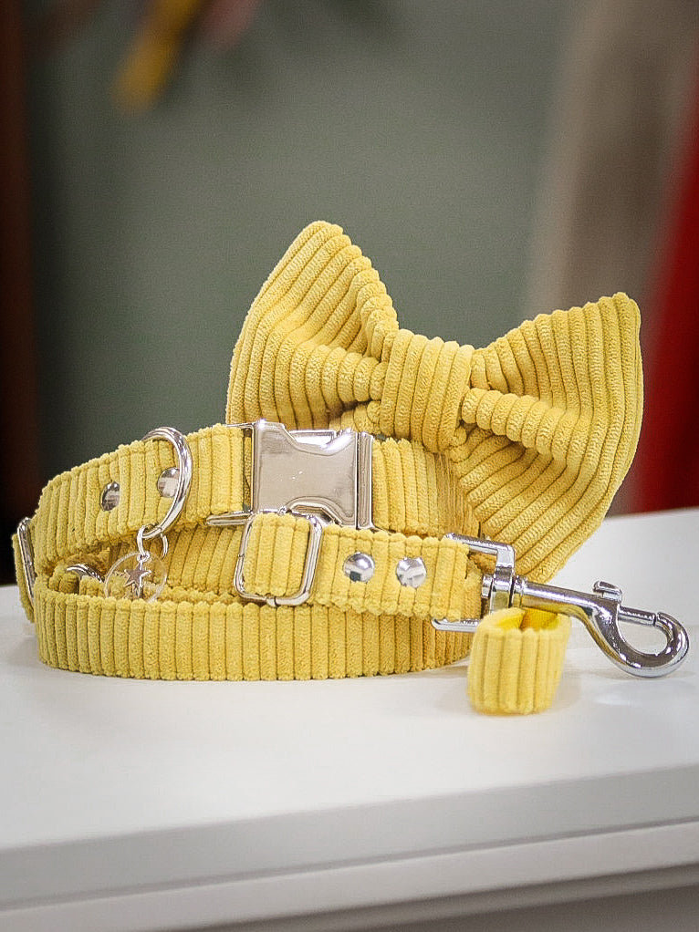 Collier réglable/ velours côtelé/ Cosy Pop